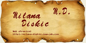 Milana Diskić vizit kartica